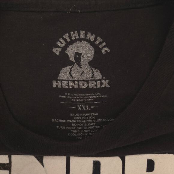 Jimi Hendrix Band Crew Neck Short Sleeve Graphic T Shirt Mens Size 2XL Black - Picture 3 of 9